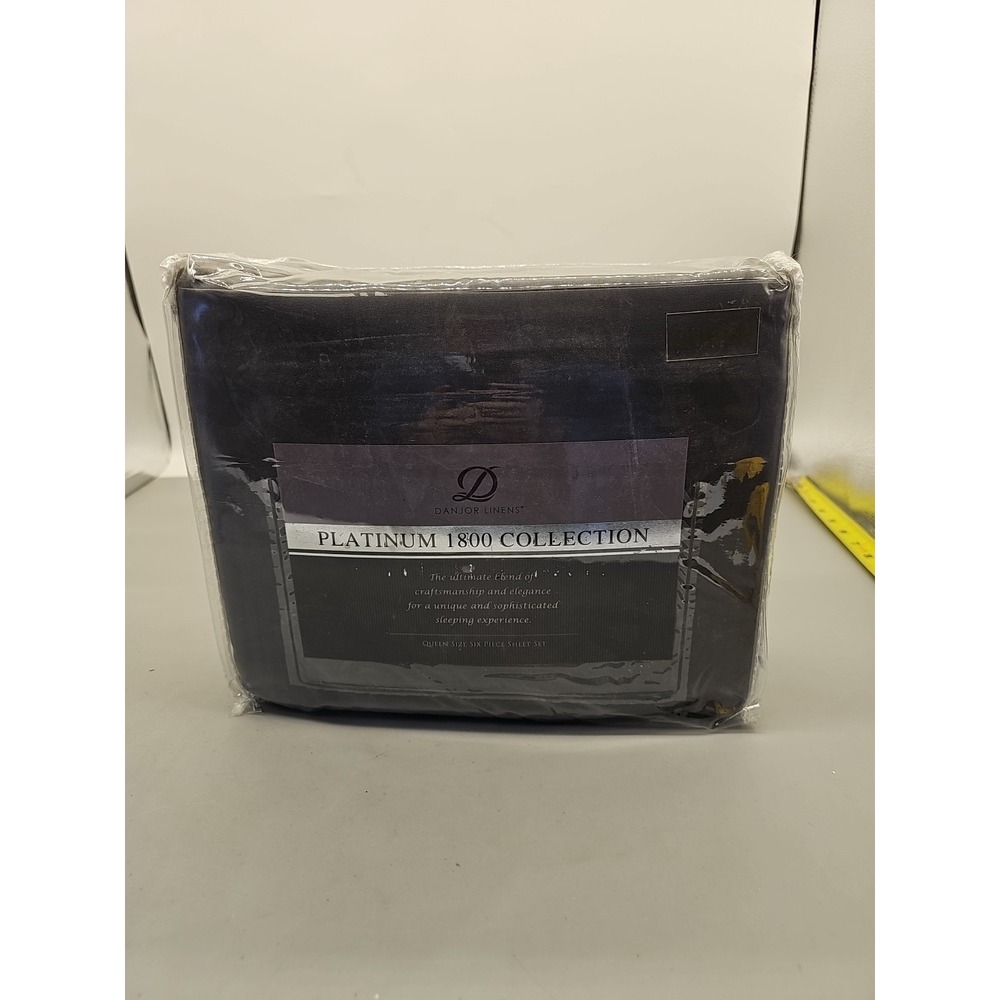 Danjor Linens Platinum 1800 Queen Size Six Piece Bedding Set Gray New